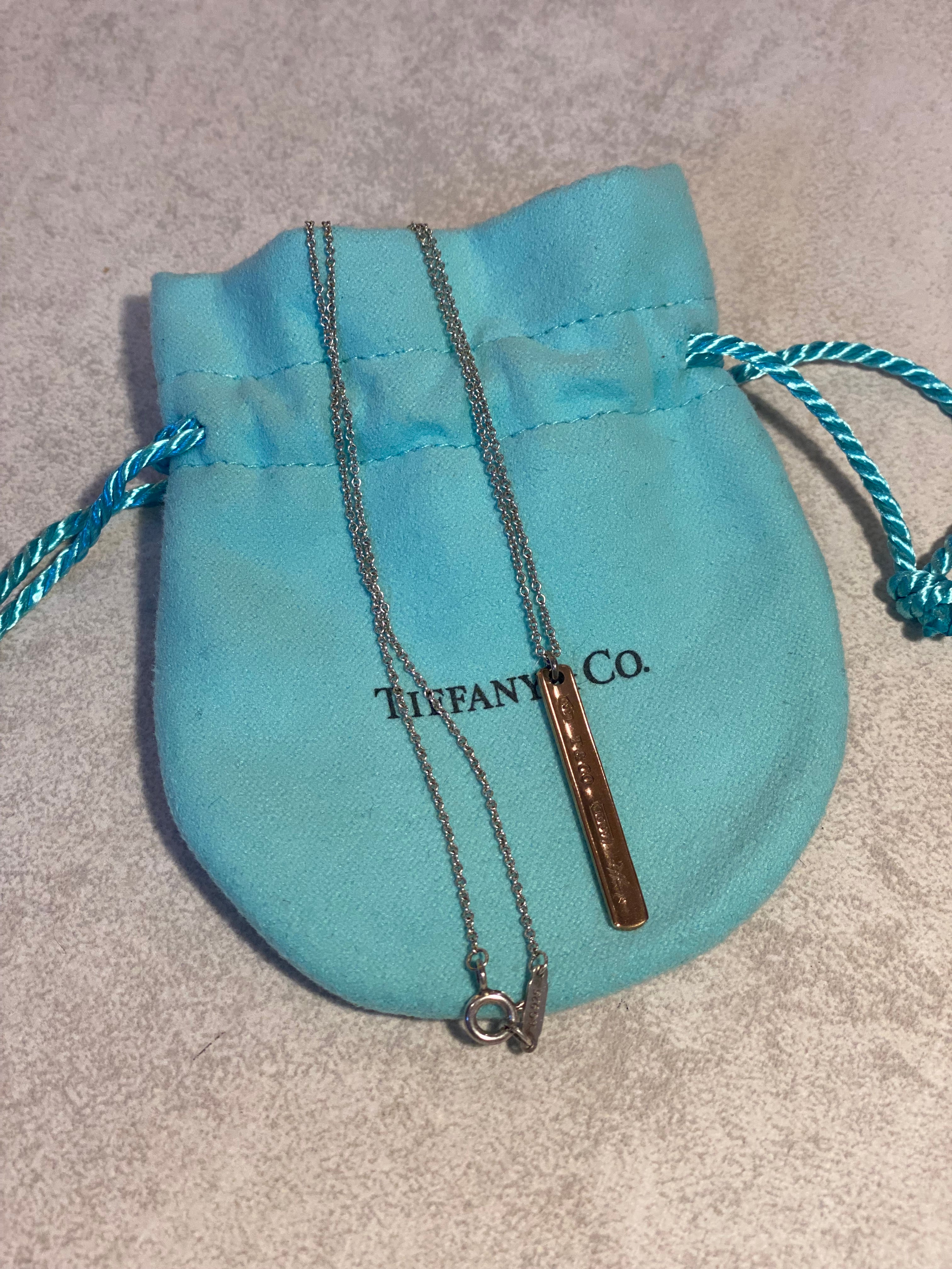 Collar Tiffany & Co Bar Colgante