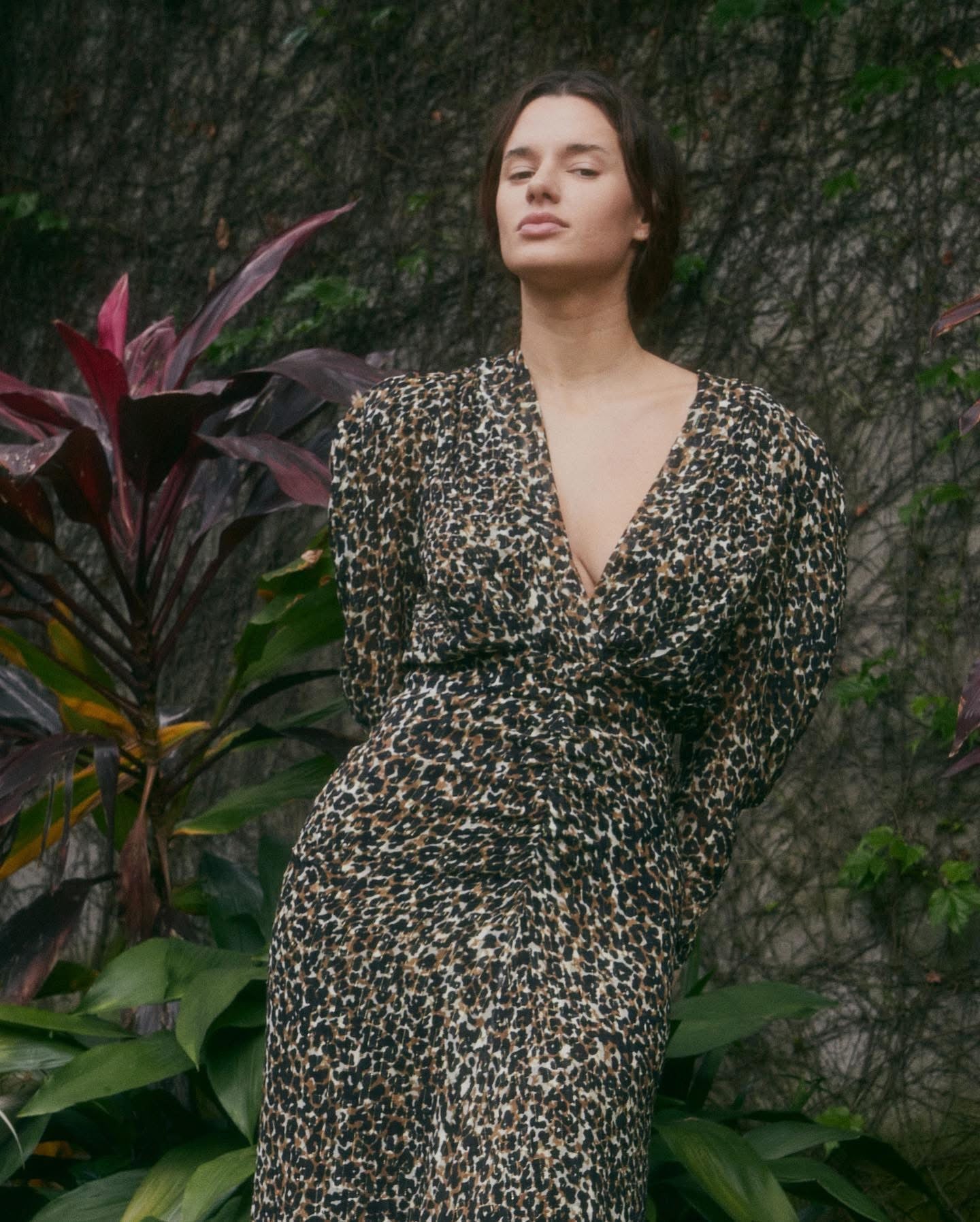 Vestido Maria Cher Animal Print Midi NUEVO (Talle L)