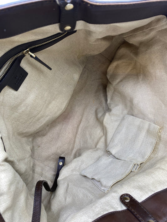 Cartera Gucci Craft Logo Tote Beige