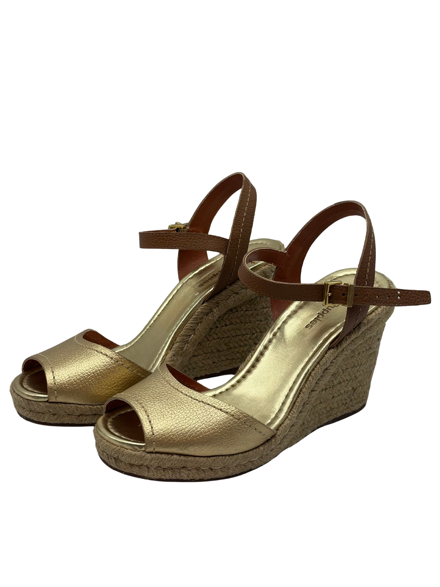 Sandalias Doradas Hush Puppies (38)