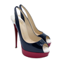 Sandalia Christian Louboutin Lady Peep Tricolor (37.5)