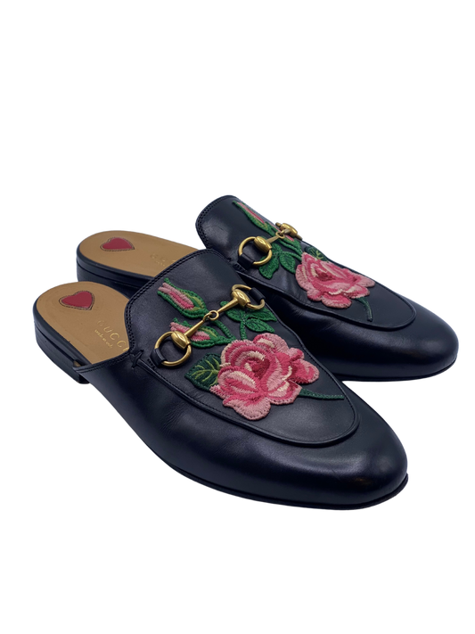 Mules Gucci Horsebit Floral (38)