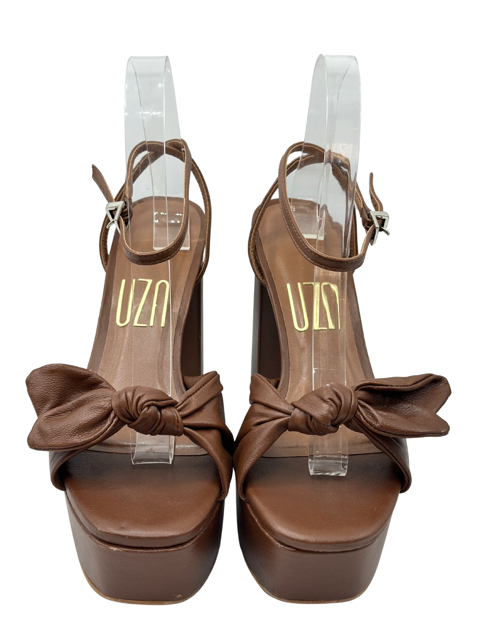 Sandalias con Plataforma Marrón UZU (37)