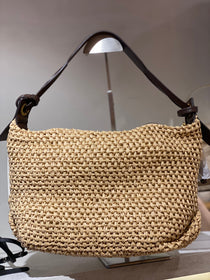 Cartera Zara Raffia de Hombro (Nueva)