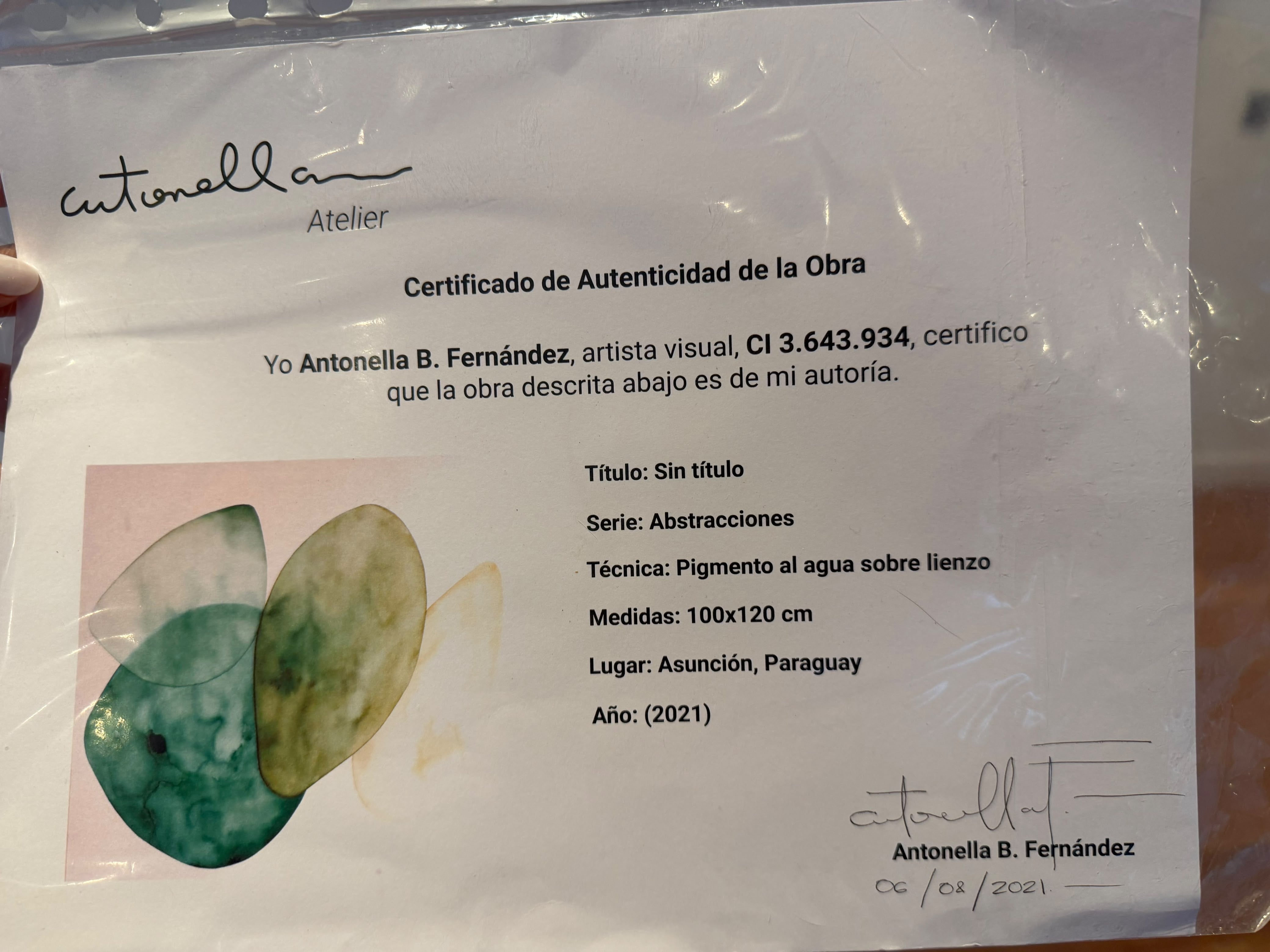 Abstracto de Antonella B. Fernández 100 × 120 cm