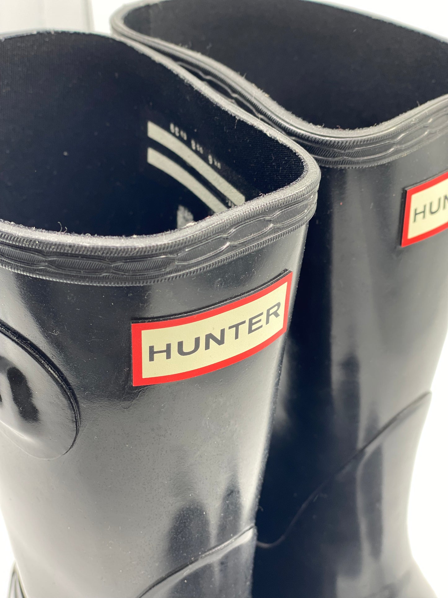 Bota de Lluvia Hunter Midi Glossy Black (8 US)