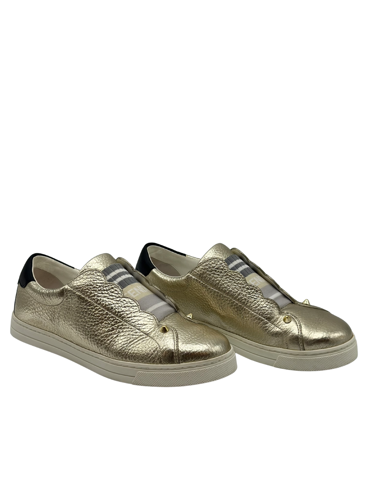 Alpargatas Doradas Fendi Rockoclick (38)