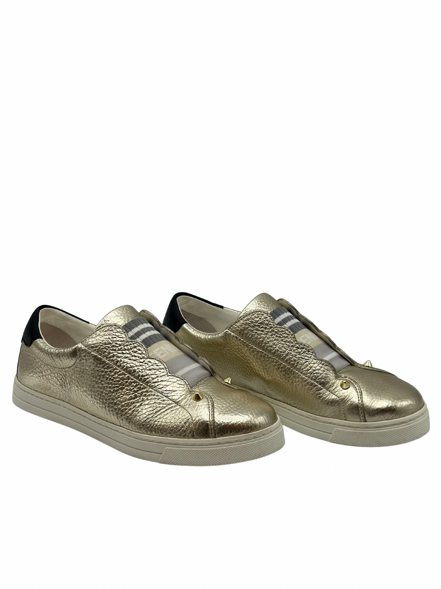 Alpargatas Doradas Fendi Rockoclick (38)
