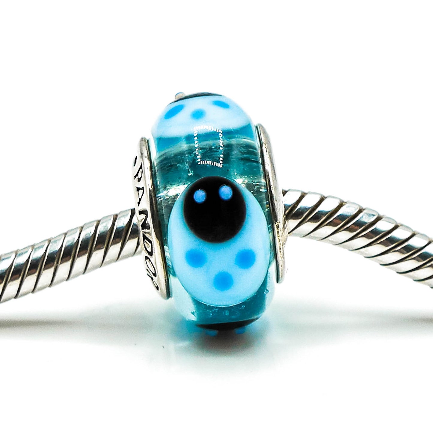 Charm Pandora Murano Sky Blue Ladybug