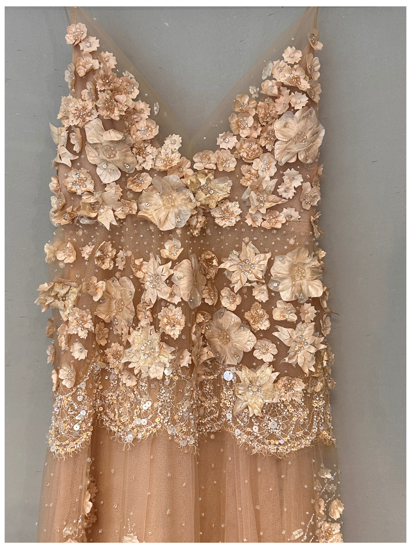 Vestido Florencia Soerensen con tela de Elie Saab (talle S)