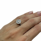 Anillo Halo Estilo Engagement en Oro Blanco 18k con Diamantes Naturales