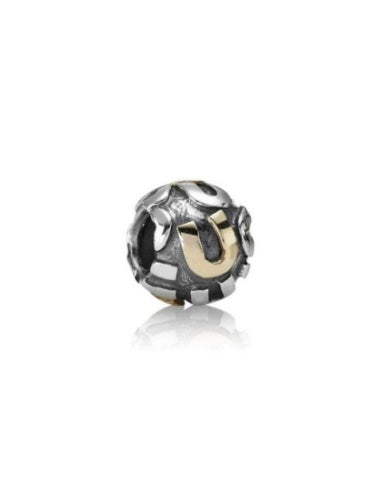 Charm Pandora Bicolor Letra U