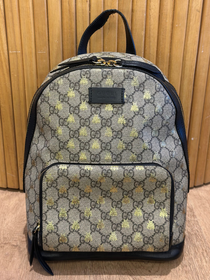 Mochila Pequeña Gucci GG Supreme Gold Bees