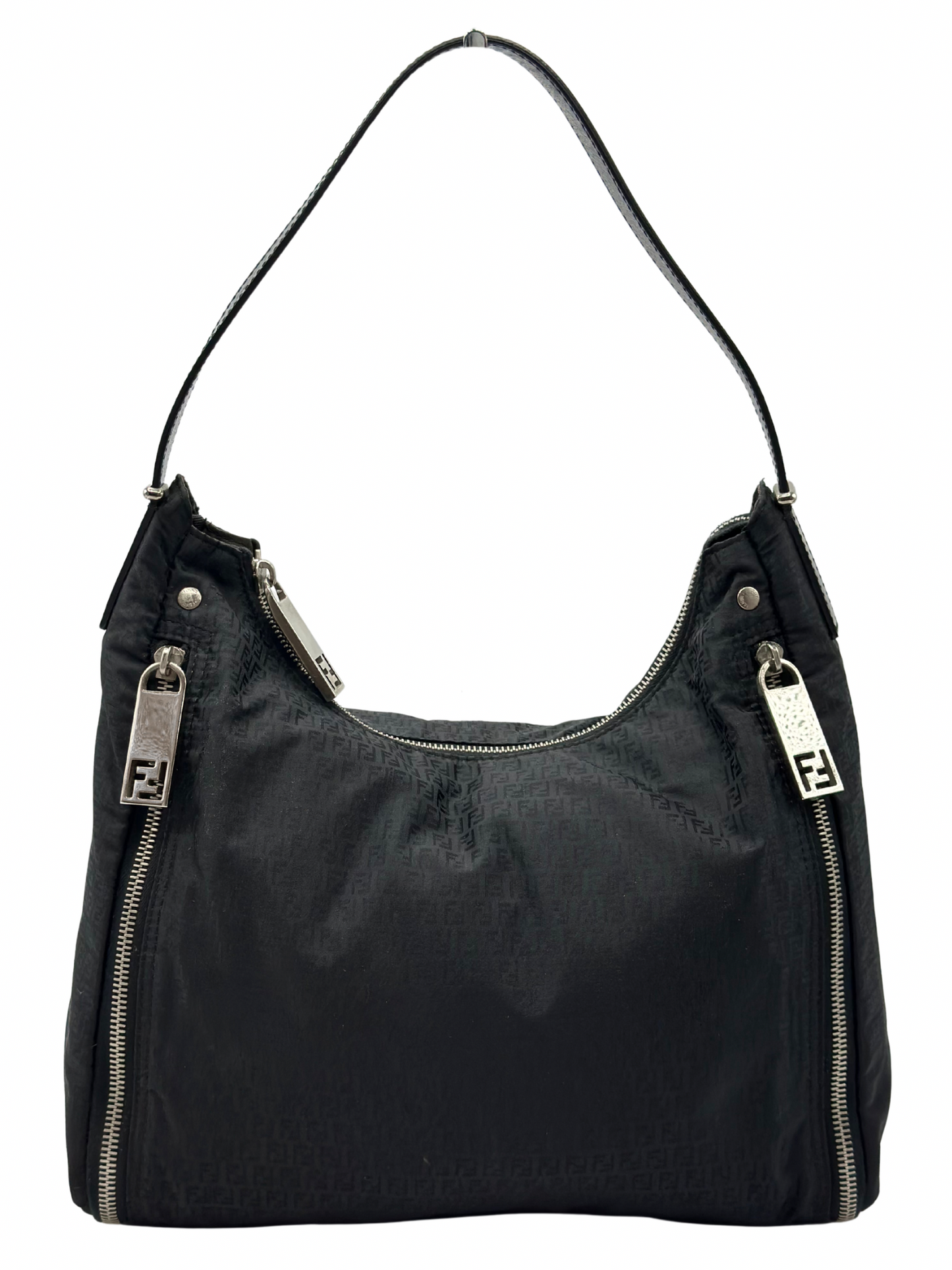 Cartera Negra Fendi Zucca Vintage
