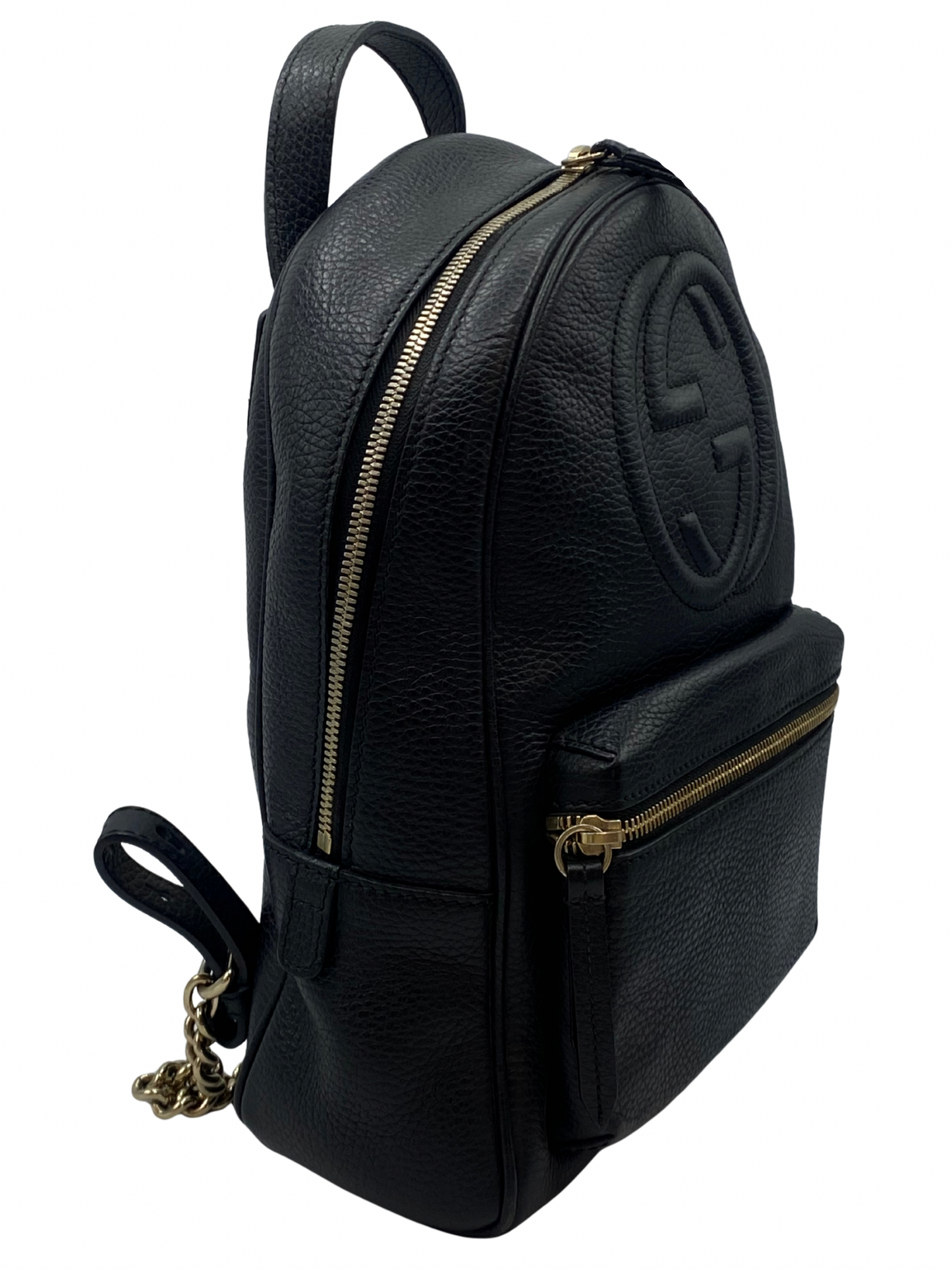 Mochila Negra Gucci Soho Interlocking