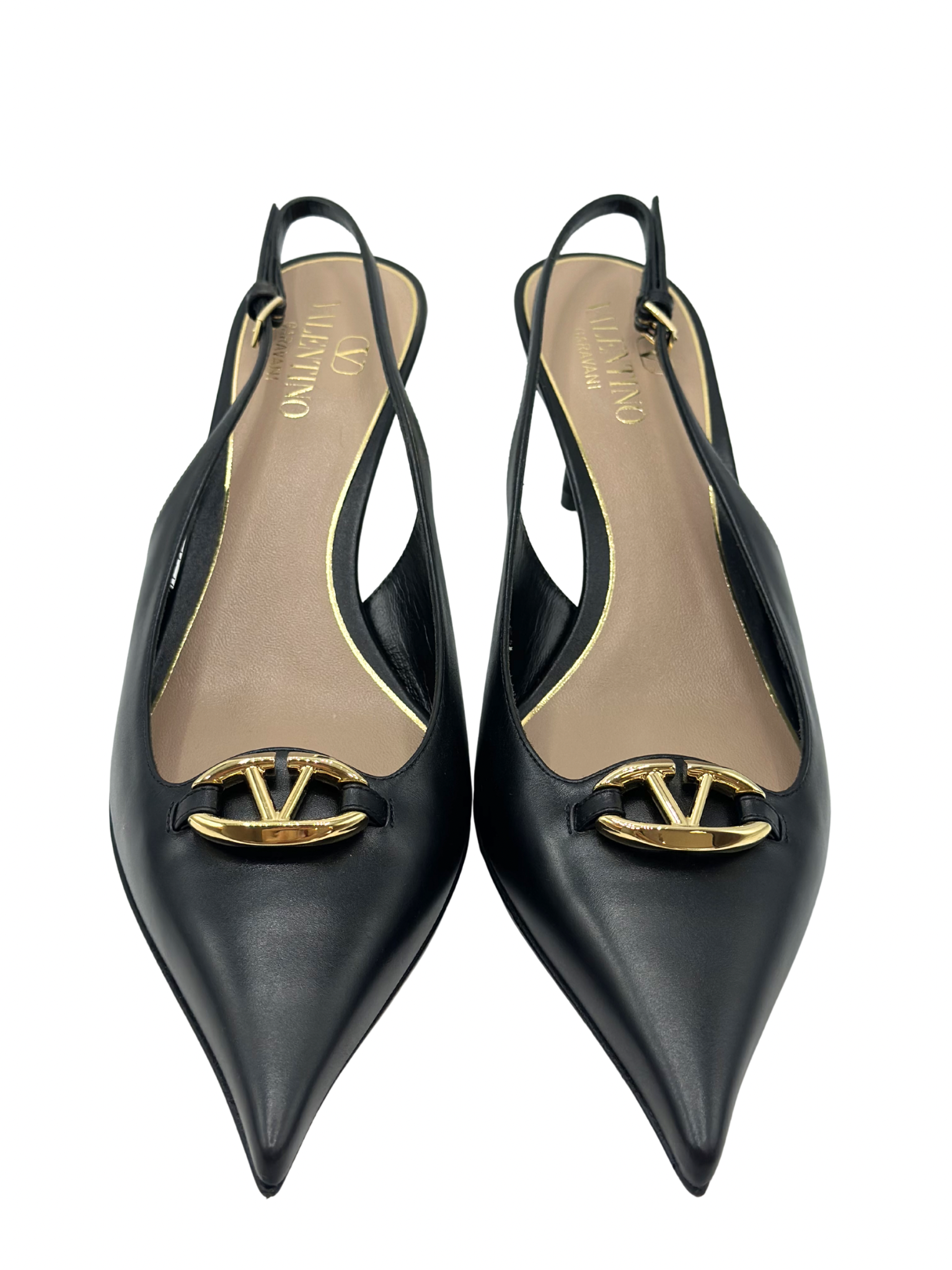 Sandalias Negras Valentino V Logo The Bold Edition (39.5)