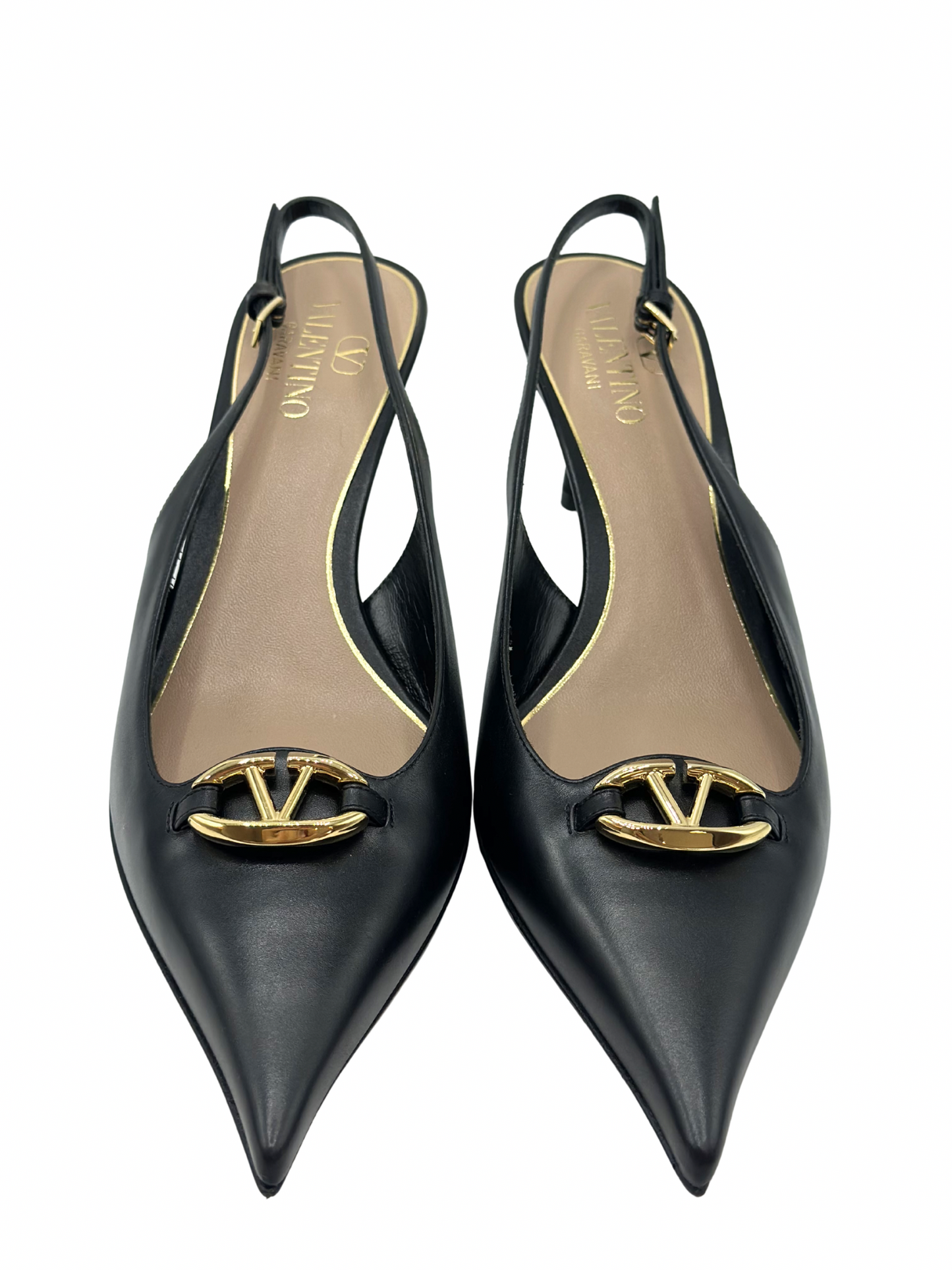 Sandalias Negras Valentino V Logo The Bold Edition (39.5)