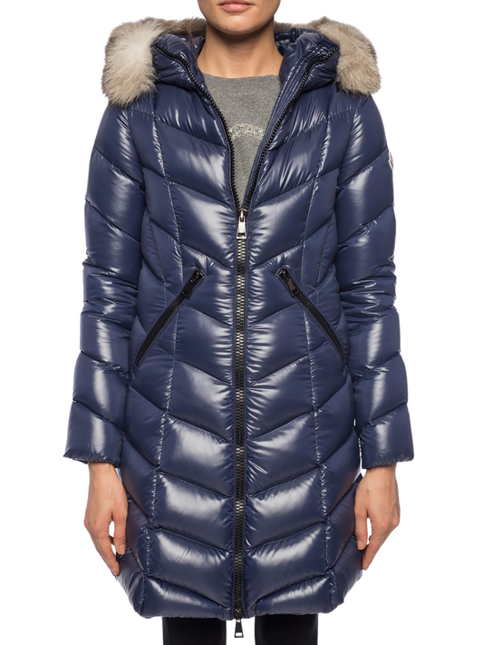 Campera Acolchada Azul Moncler (Talle XS)