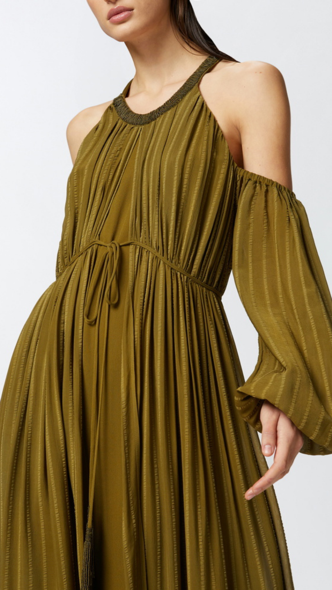 Vestido Verde Oliva Pinko (42)