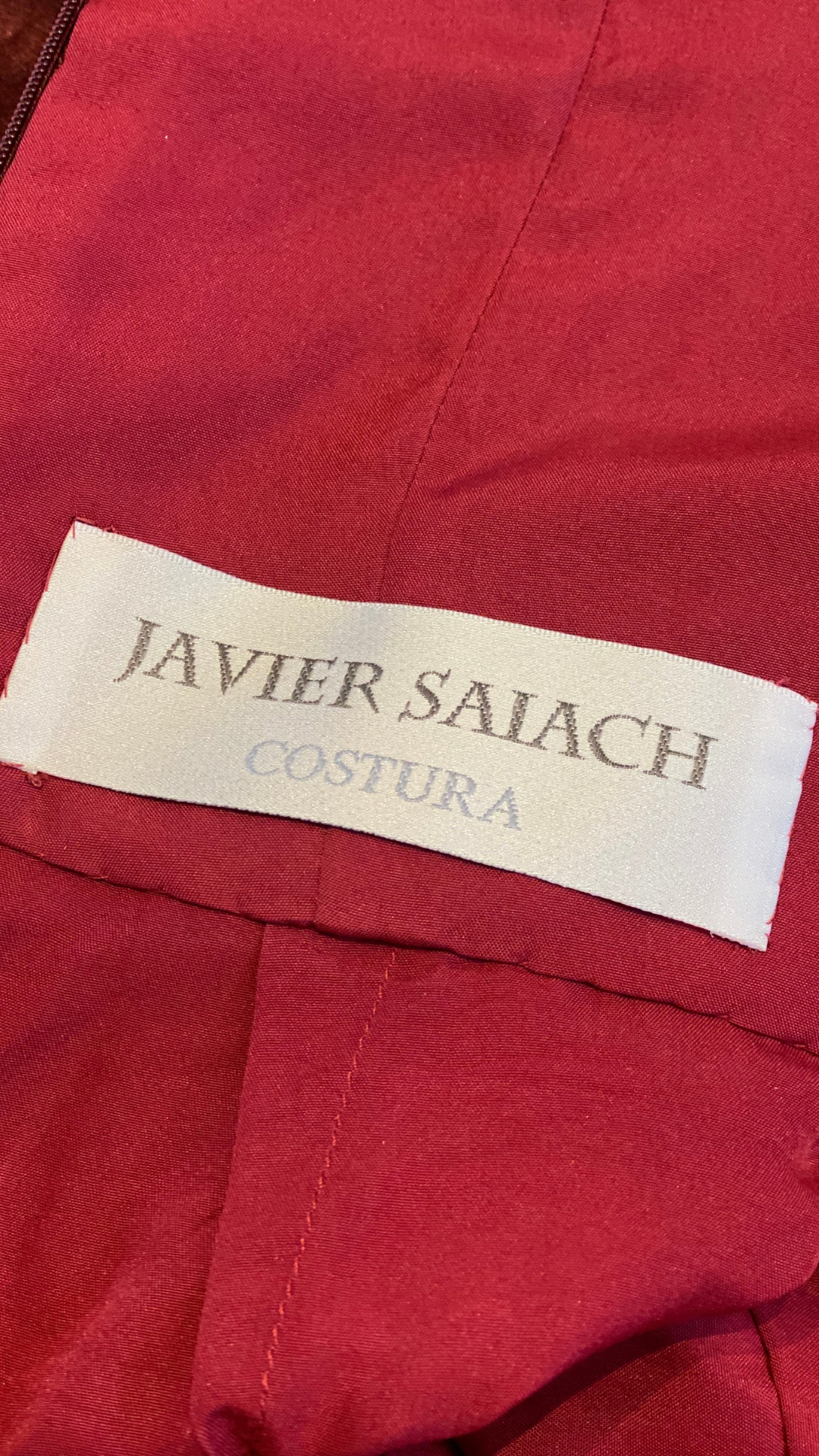 Vestido Elegante Rojo Javier Saiach (Talle M)