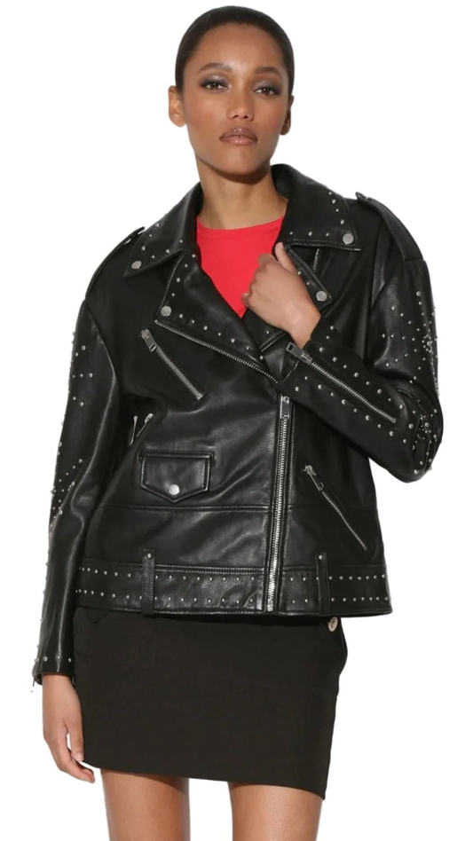Campera de Cuero Walter Baker Skyler Studded (S)