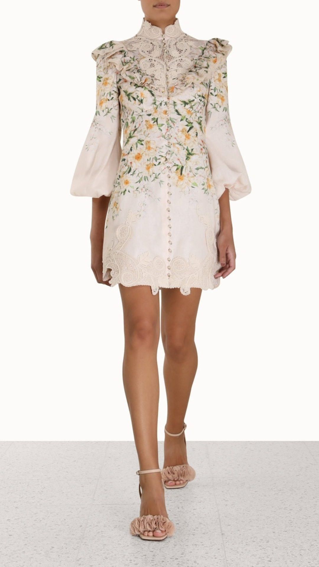 Vestido Corto Zimmermann Coaster Battenburg (Talle 0)