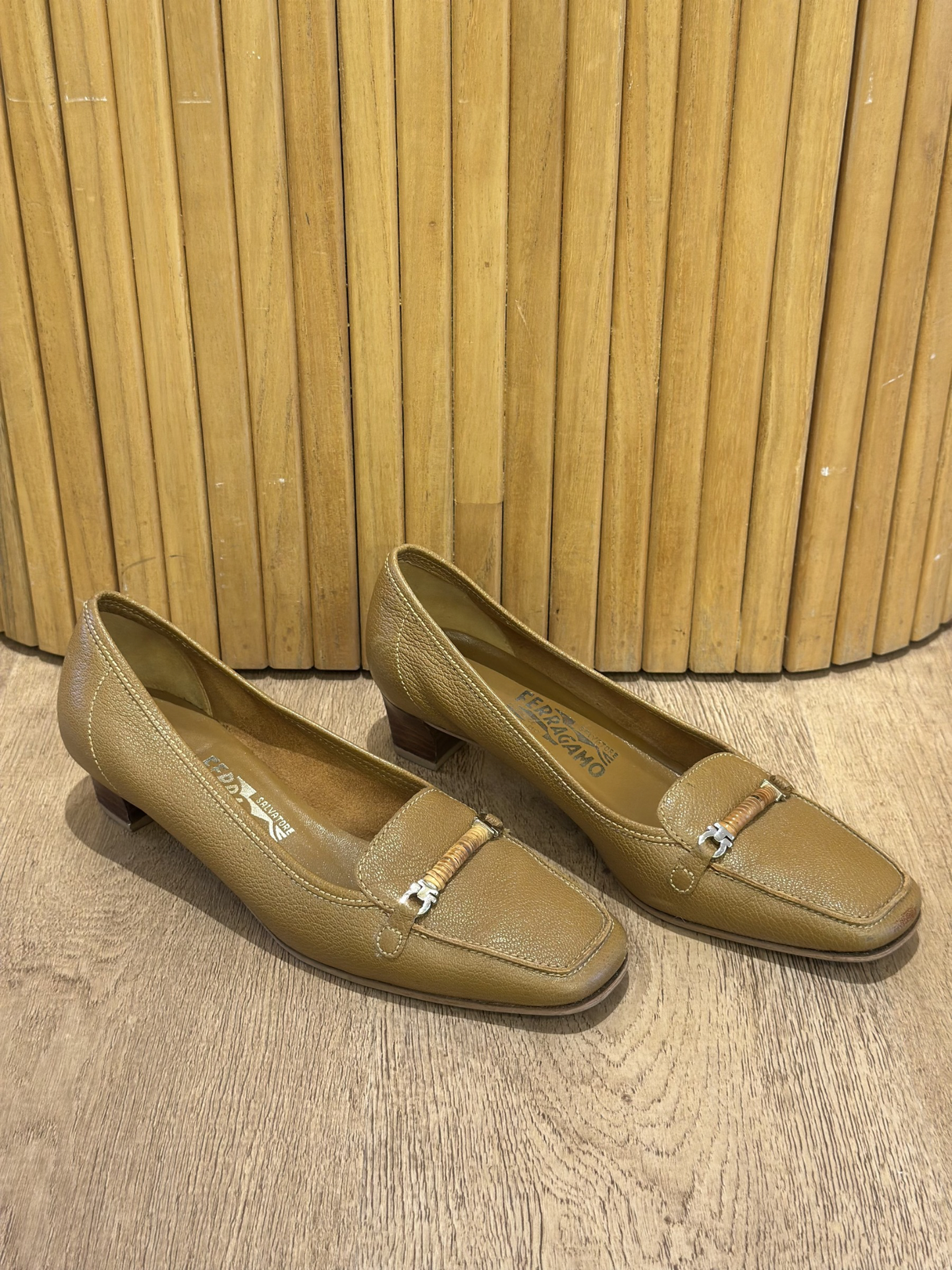 Mocasines de Tacón Salvatore Ferragamo Marrón (8)