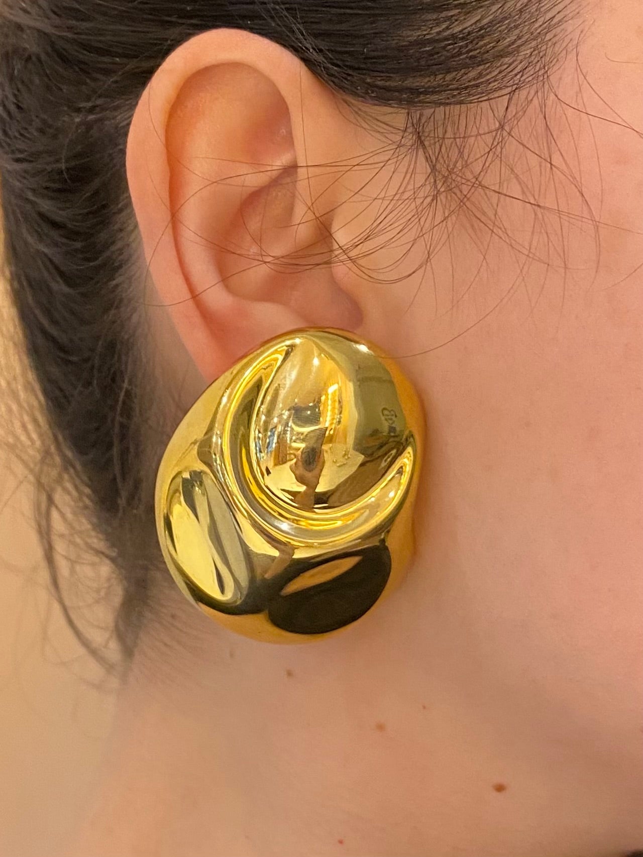 Aros Sordo Cubagua Bañado en Oro 24KT
