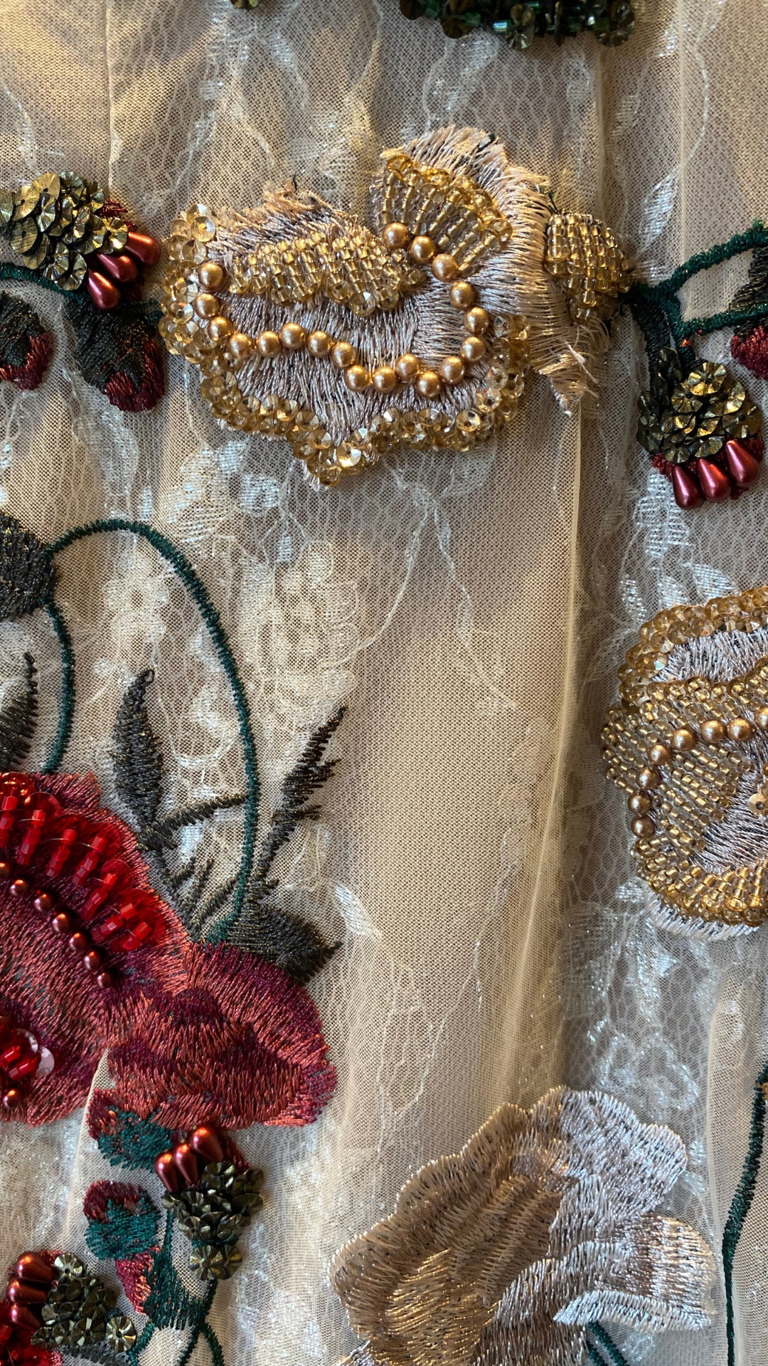 Vestido Pat Bo Floral Off White (Talle S)