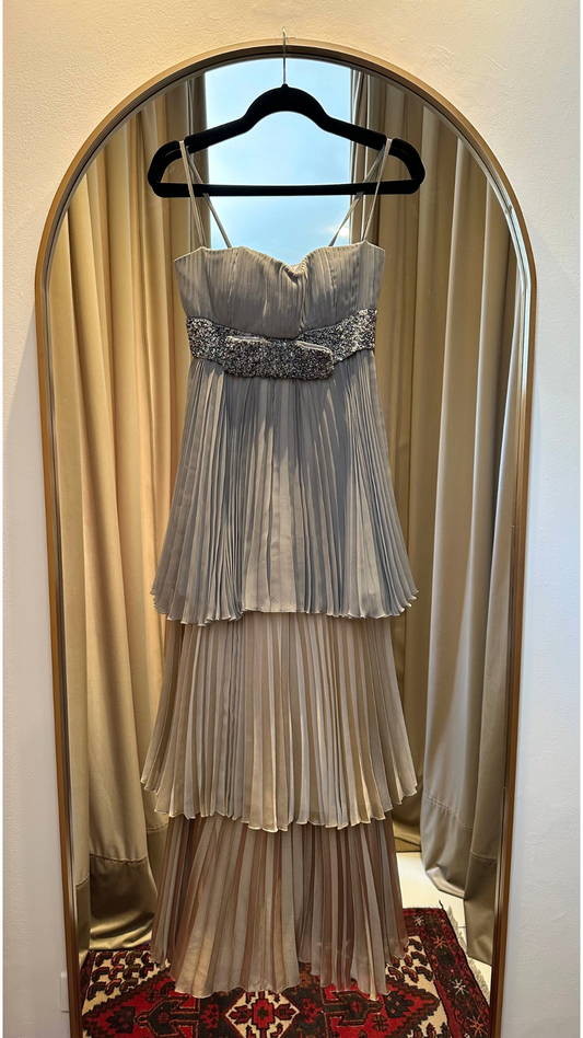 Vestido Largo 3 Tonos Javier Saiach (S)