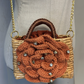 Mini Bolso Cristina Sabatini Crochet Flower Trunk Brown