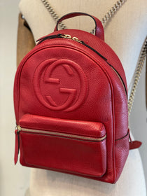 Mochila Gucci Soho Chain Backpack Red
