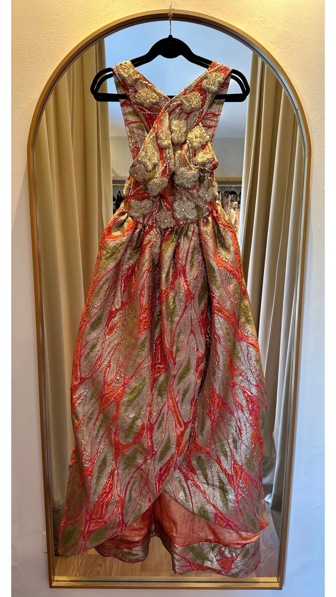 Vestido Coral con Apliques Florencia Soerensen (XS)