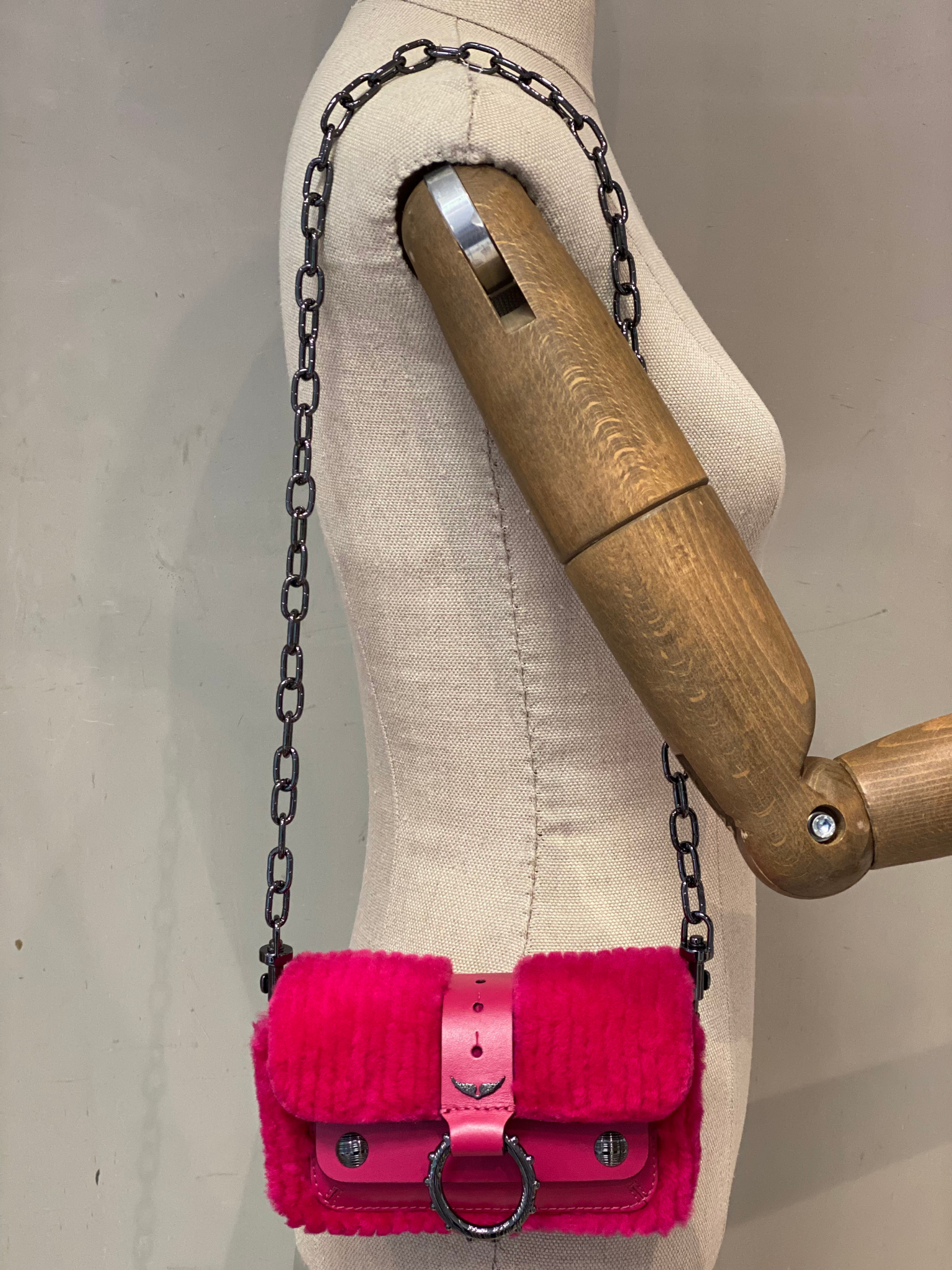 Bolso Fucsia de Piel Kate Wallet Zadig & Voltaire