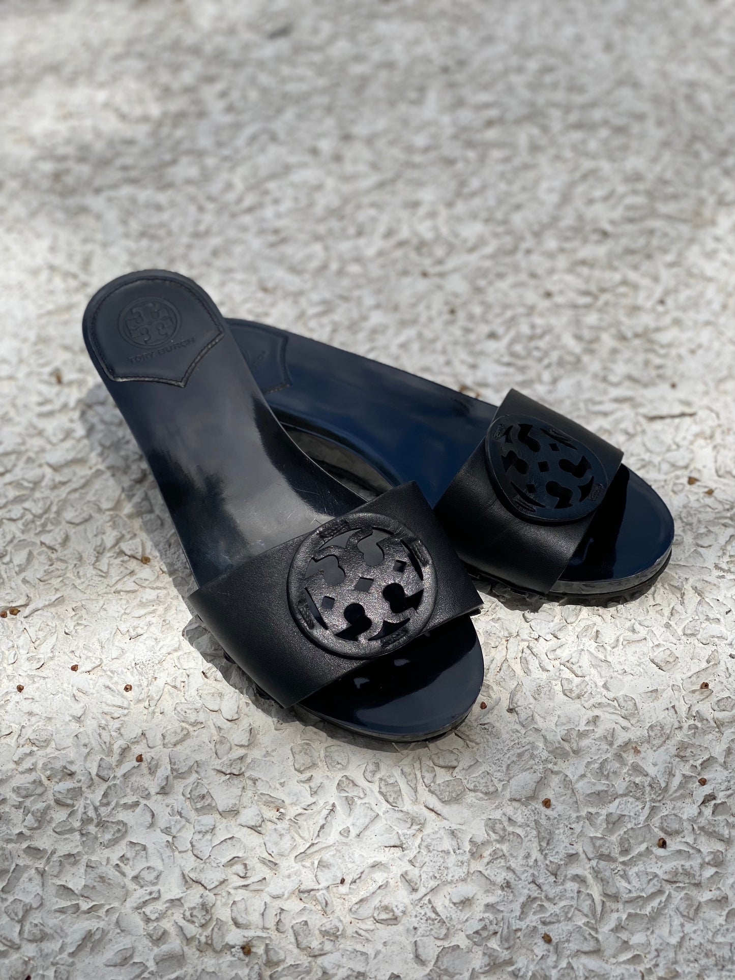 Sandalias Tory Burch Wedge Black(6.5)