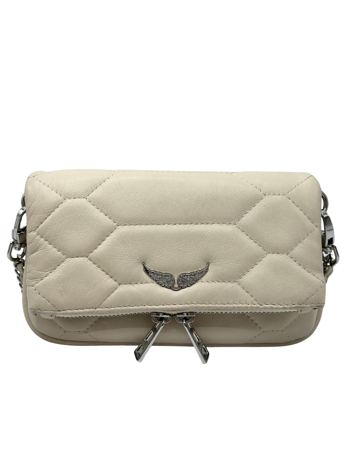 Bandolera Blanca Zadig & Voltaire Rock Nano