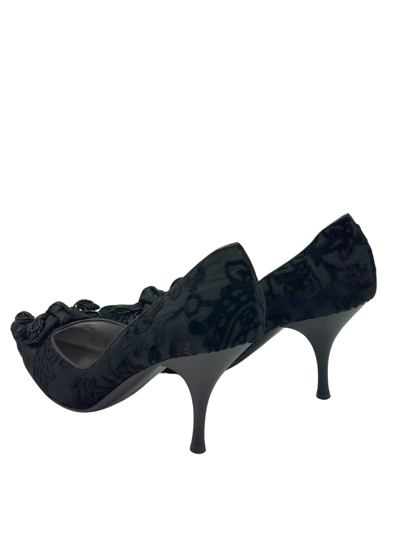 Pumps de Terciopelo Salvatore Ferragamo (Talle 10)