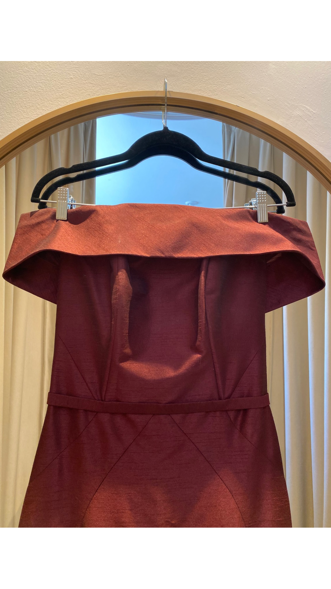 Vestido Elegante Rojo Javier Saiach (Talle M)