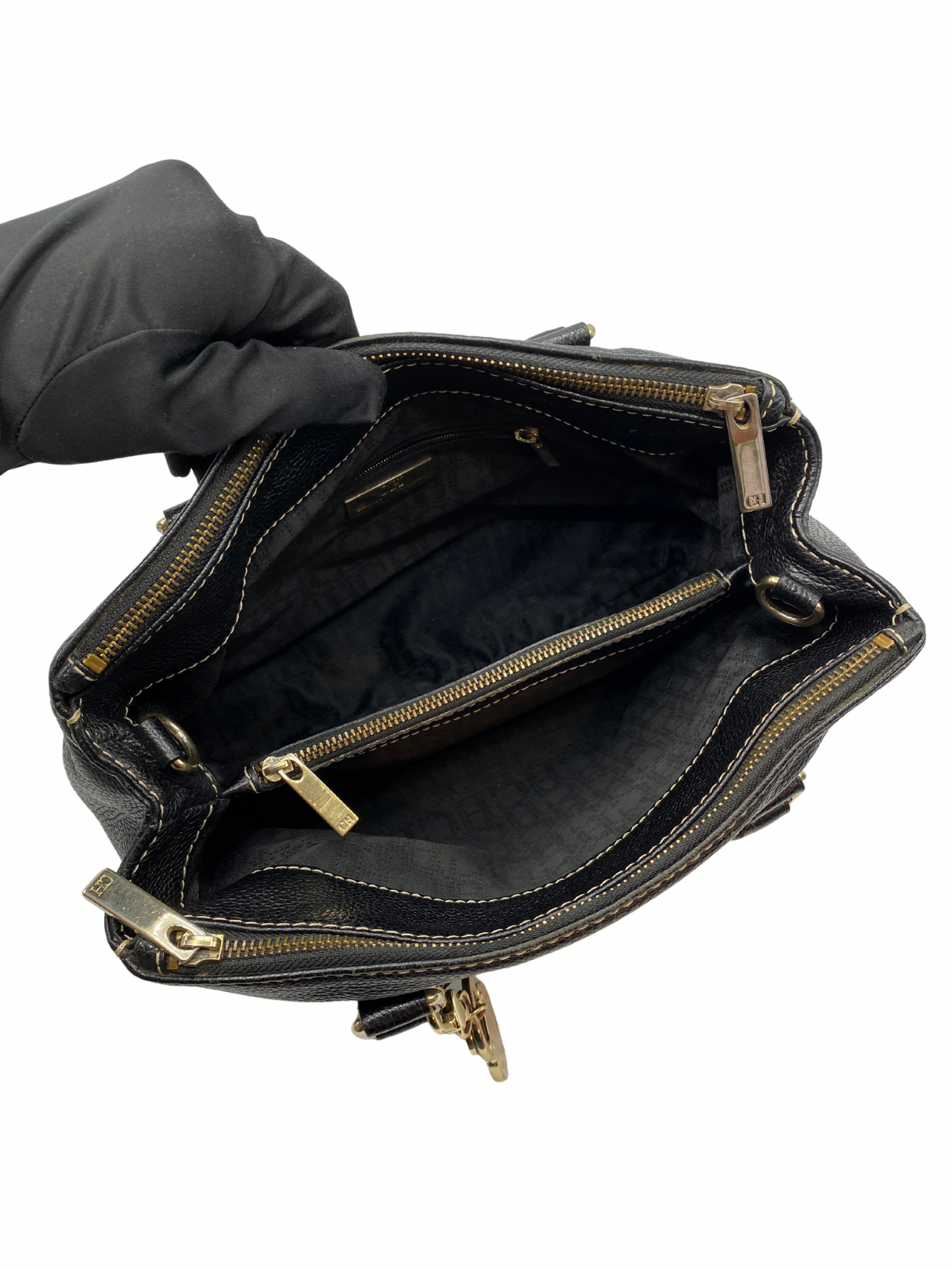 Bolso Negro Carolina Herrera Small Matteo