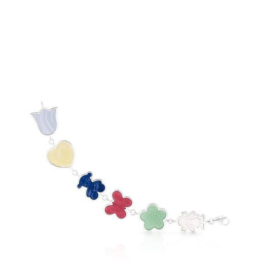 Pulsera Tous de Plata Arcoíris