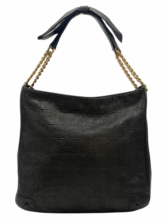 Cartera Negra Carolina Herrera Strap con Moño