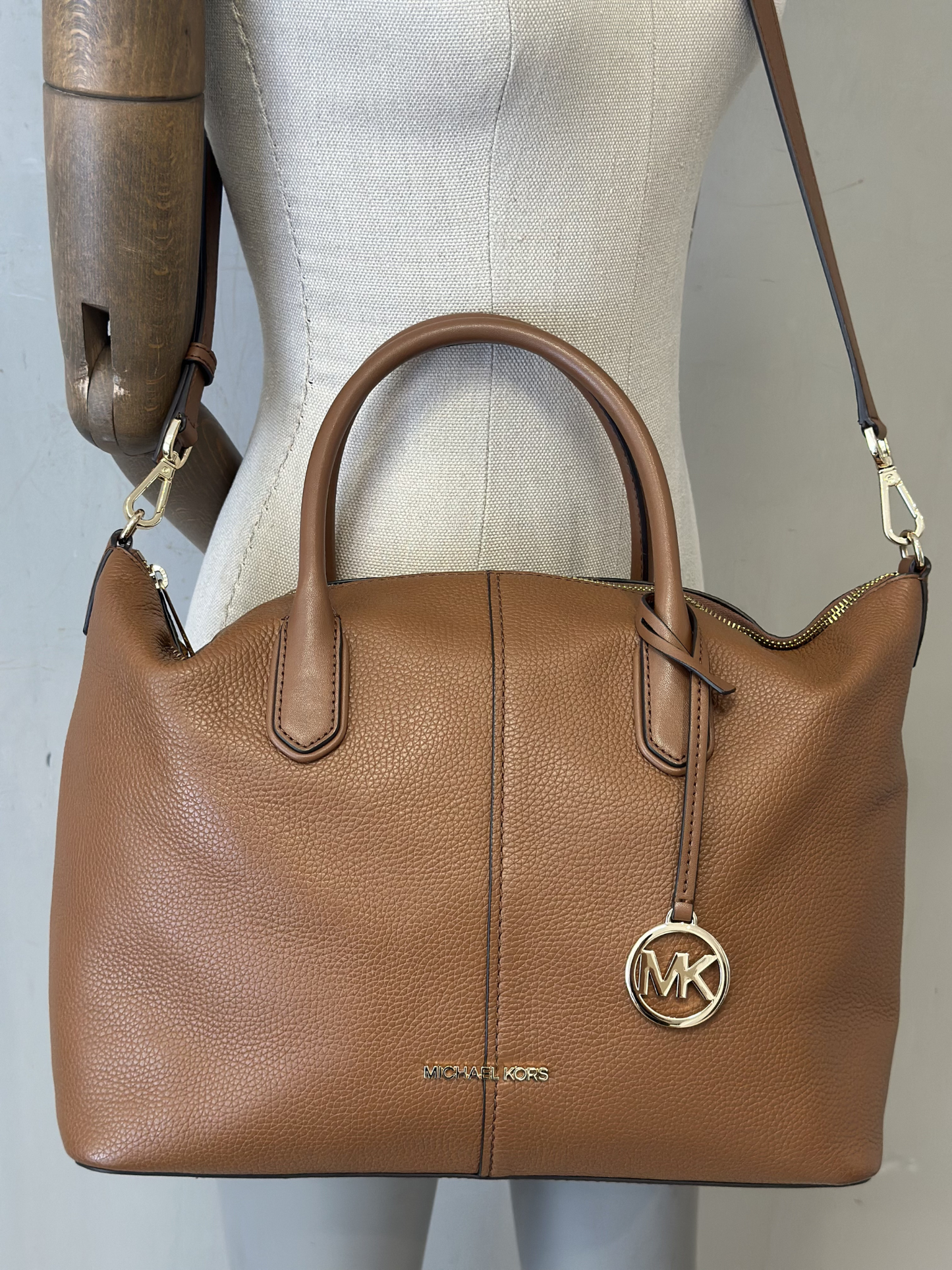 Cartera Marrón Michael Kors Hyde Large Satchel