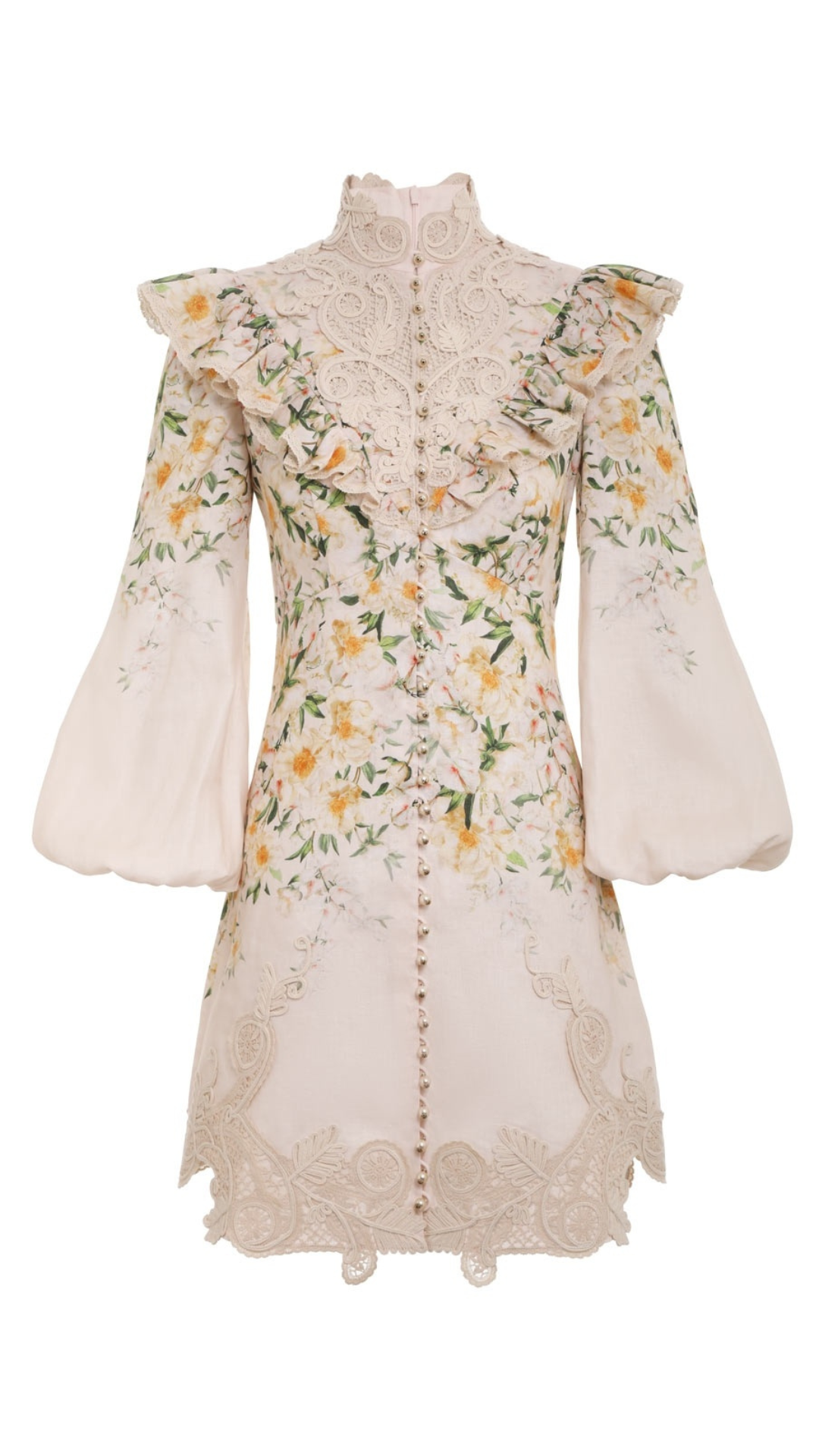 Vestido Corto Zimmermann Coaster Battenburg (Talle 0)