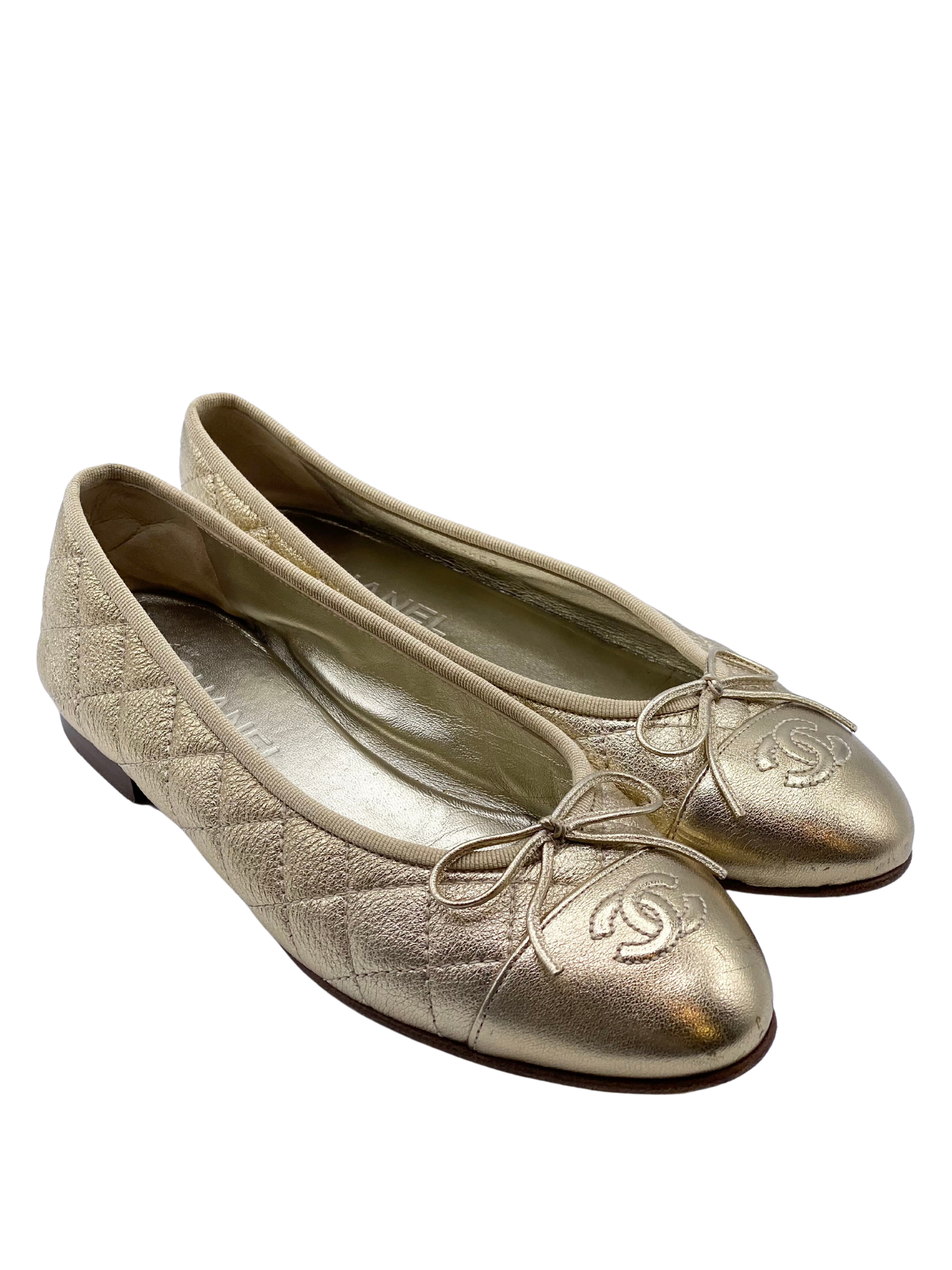 Chatita Bailarina Chanel Dorada (38)