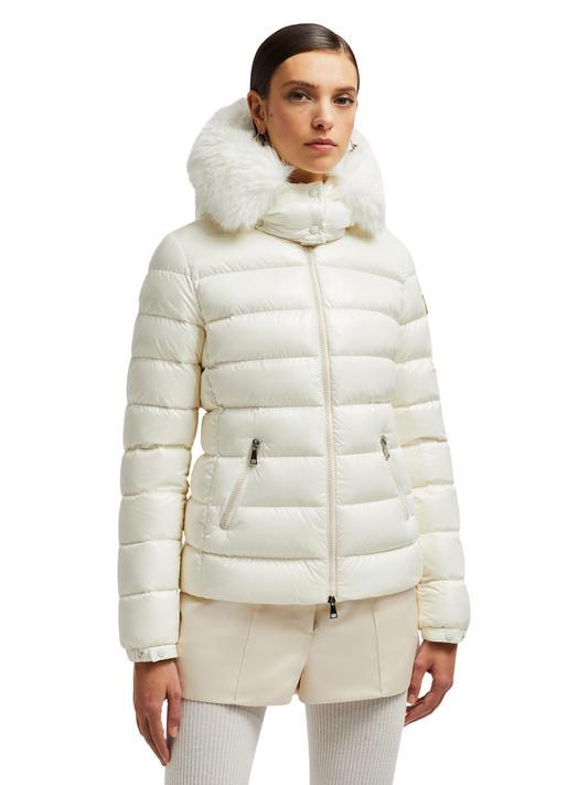 Campera Acolchada Blanca Moncler (Talle S)