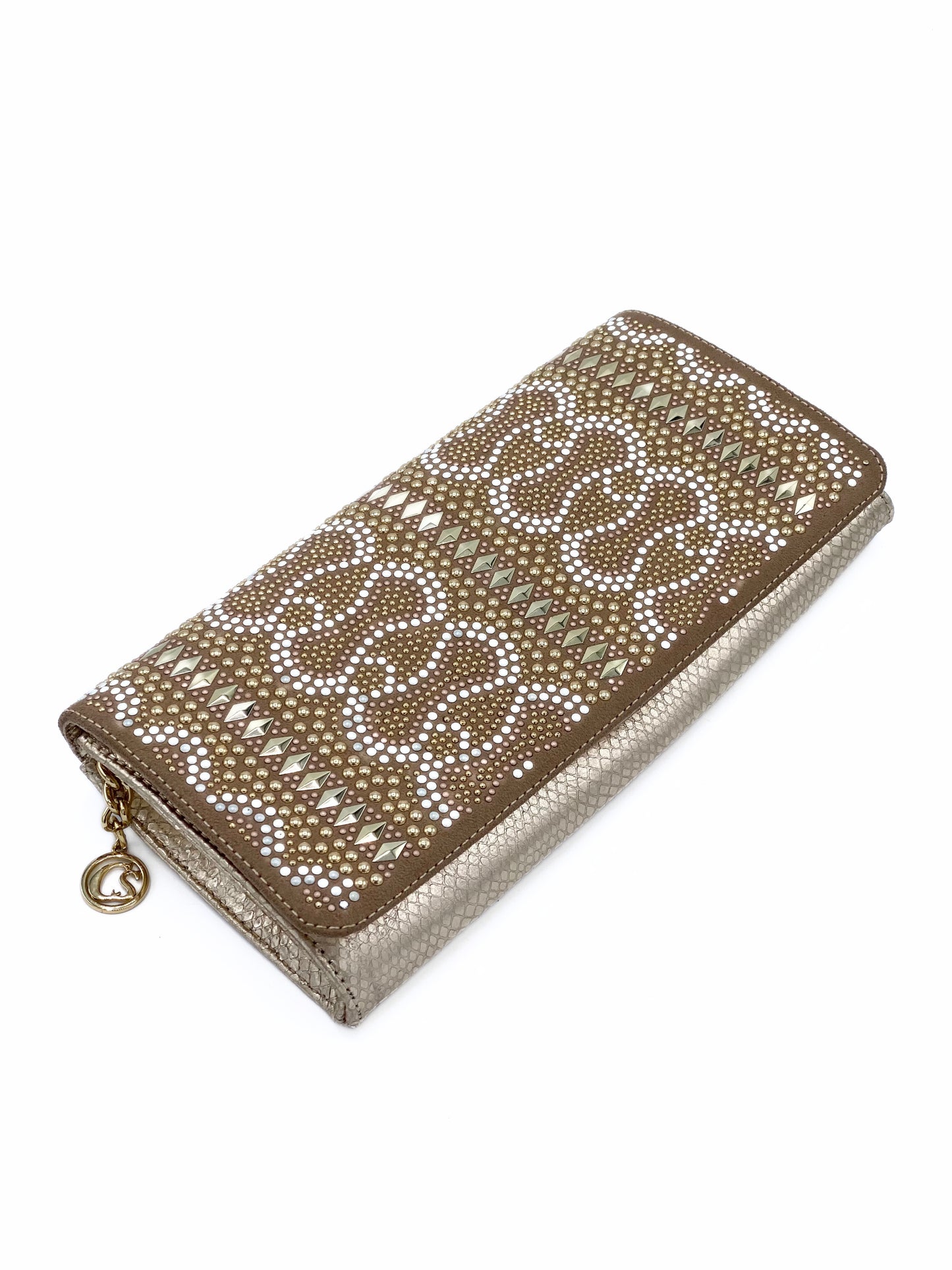 Clutch Sobre Carmen Steffens Studded Dorado