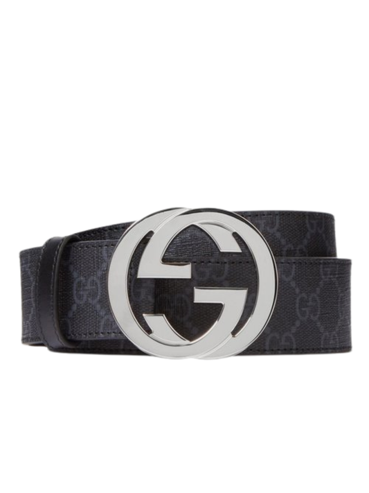 Cinto Gucci con Hebilla Entrelazada GG Supreme (115cm)