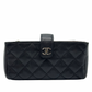Monedero Mini Pouch Chanel Black Quilted Leather CC
