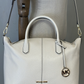Cartera Blanca Michael Kors Hyde Large Satchel