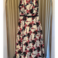 Vestido Largo con Flores Bordadas Javier Saiach (S)